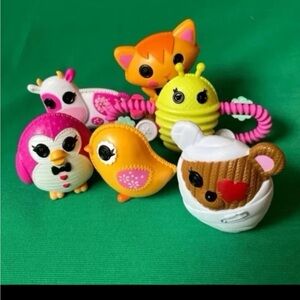 LALALOOPSY 6 FULL SIZE DOLL  PET ANIMAL FIGURES CAT COW BIRD OWL BEAR BUG lot